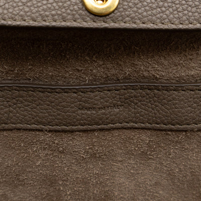 Fold Cabas Small Tote Grey Leather