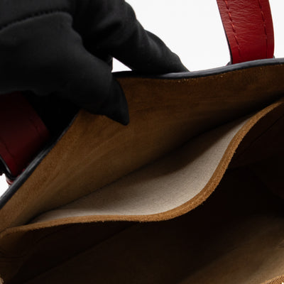 Gate Small Top Handle Tote Red Leather