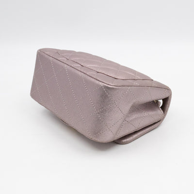 Classic Flap Mini Square Light Pink Metallic Goatskin