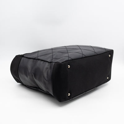 Paris Biarritz Tote Black Canvas