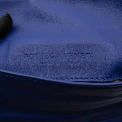 Olimpia Crossbody Bag Blue Intrecciato Leather