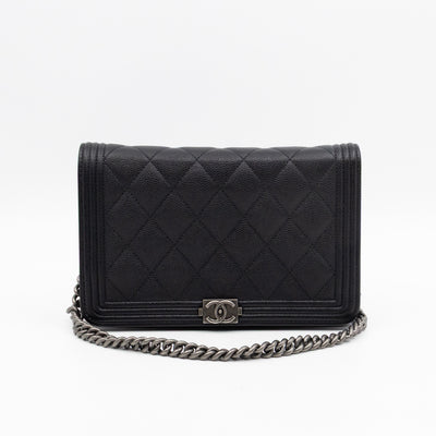 Boy Wallet On Chain Black Caviar Ruthenium