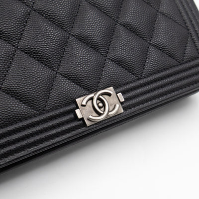 Boy Wallet On Chain Black Caviar Ruthenium