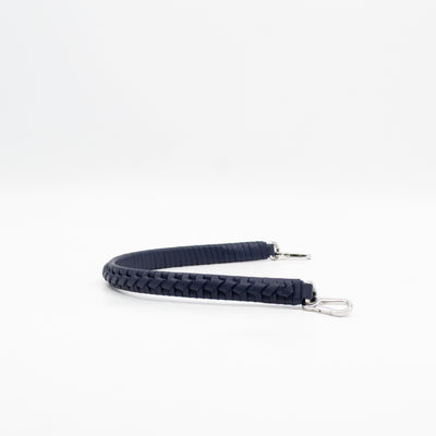 Flamenco Medium Bag with Spiral Strap Abyss Blue Leather