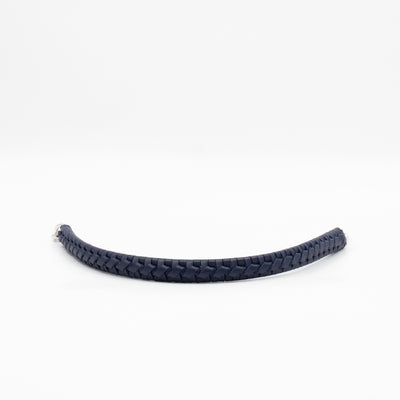 Flamenco Medium Bag with Spiral Strap Abyss Blue Leather