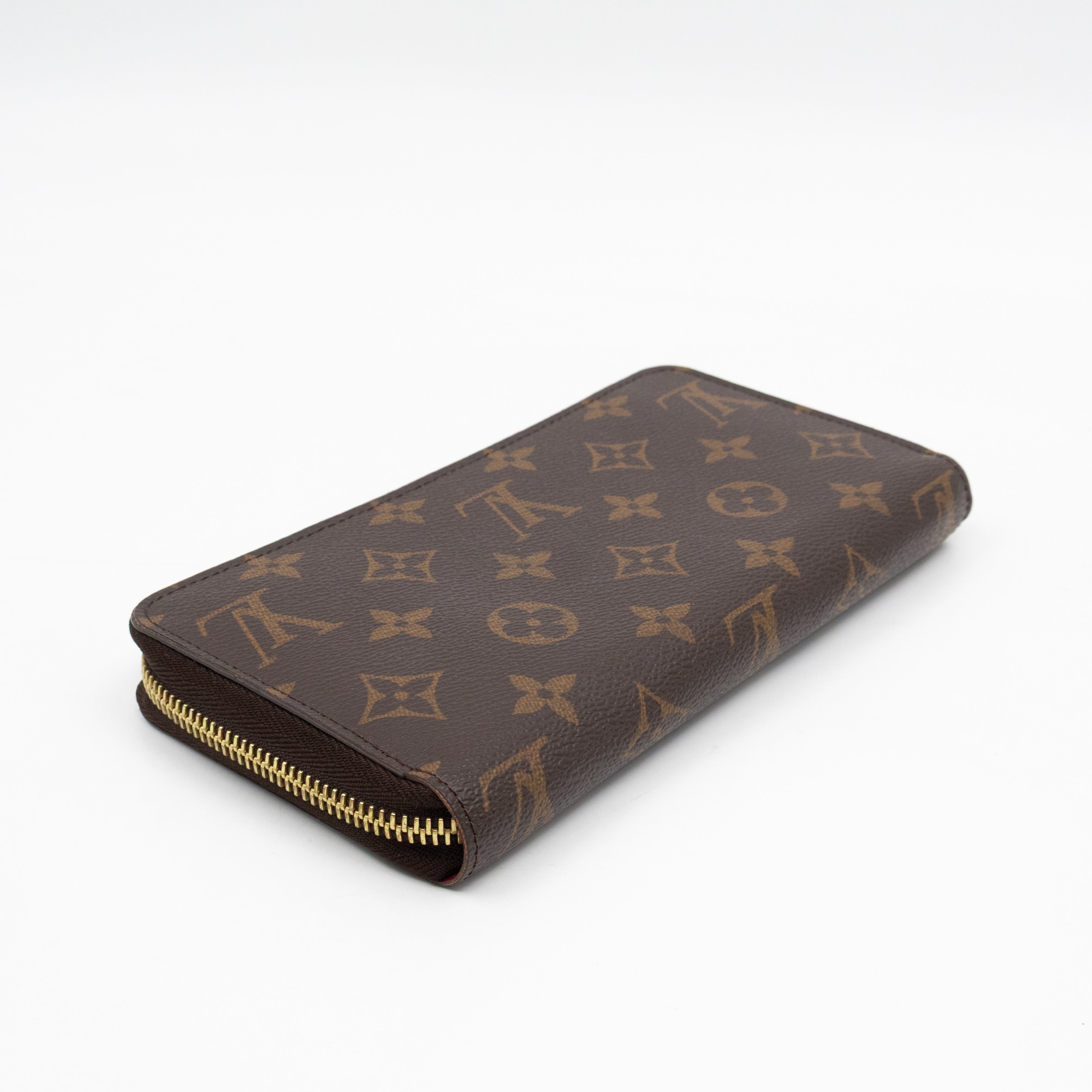 Zippy Wallet Monogram Fuchsia