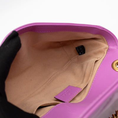 GG Marmont Flap Small Pink Leather