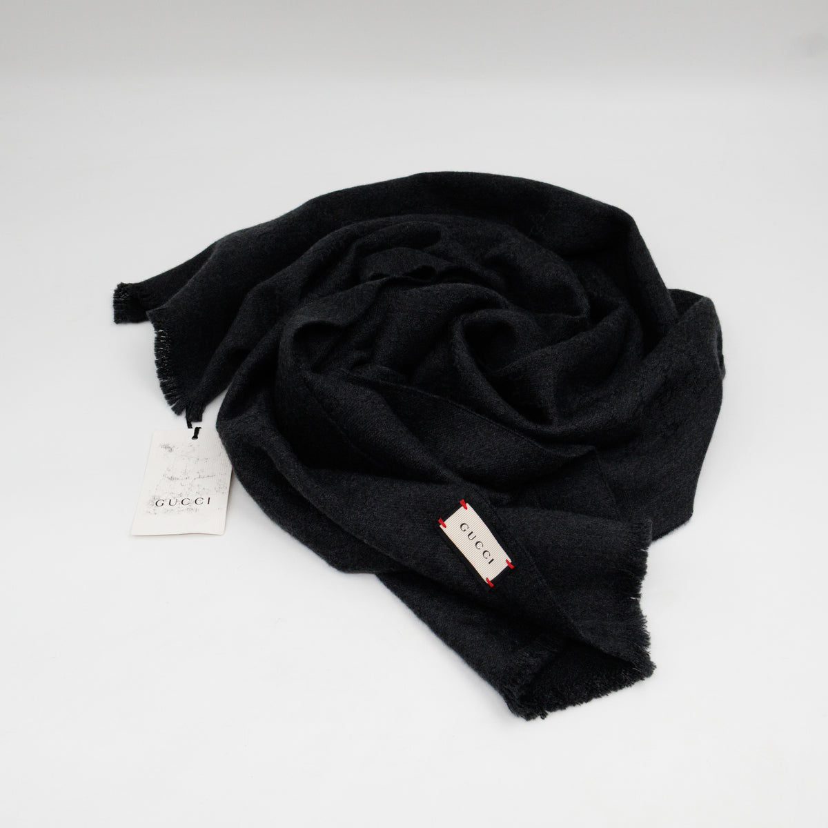 GG Wool Scarf Grey