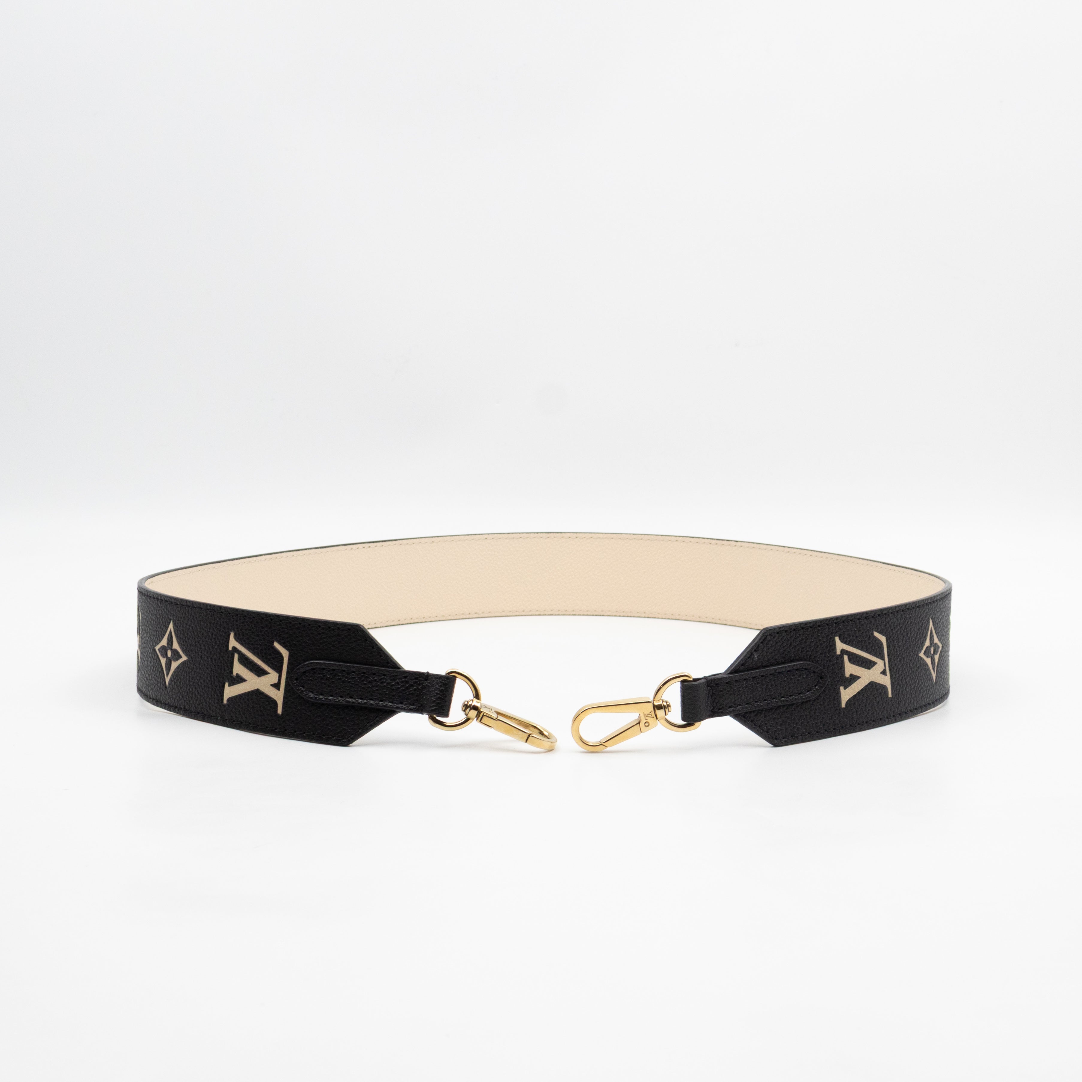 Onthego PM Black & Beige Monogram Empreinte With Bandouliere strap