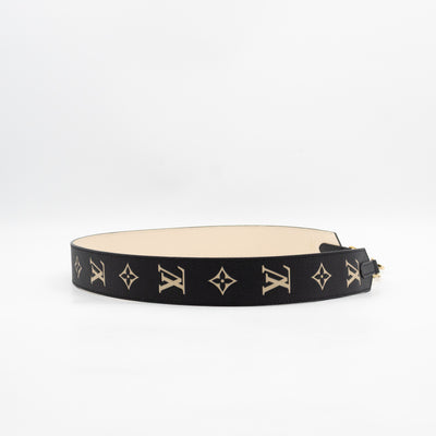 Onthego PM Black & Beige Monogram Empreinte With Bandouliere strap