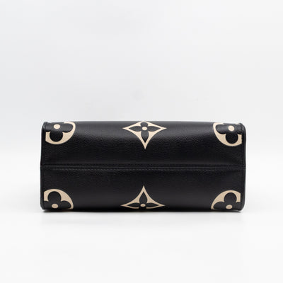 Onthego PM Black & Beige Monogram Empreinte With Bandouliere strap