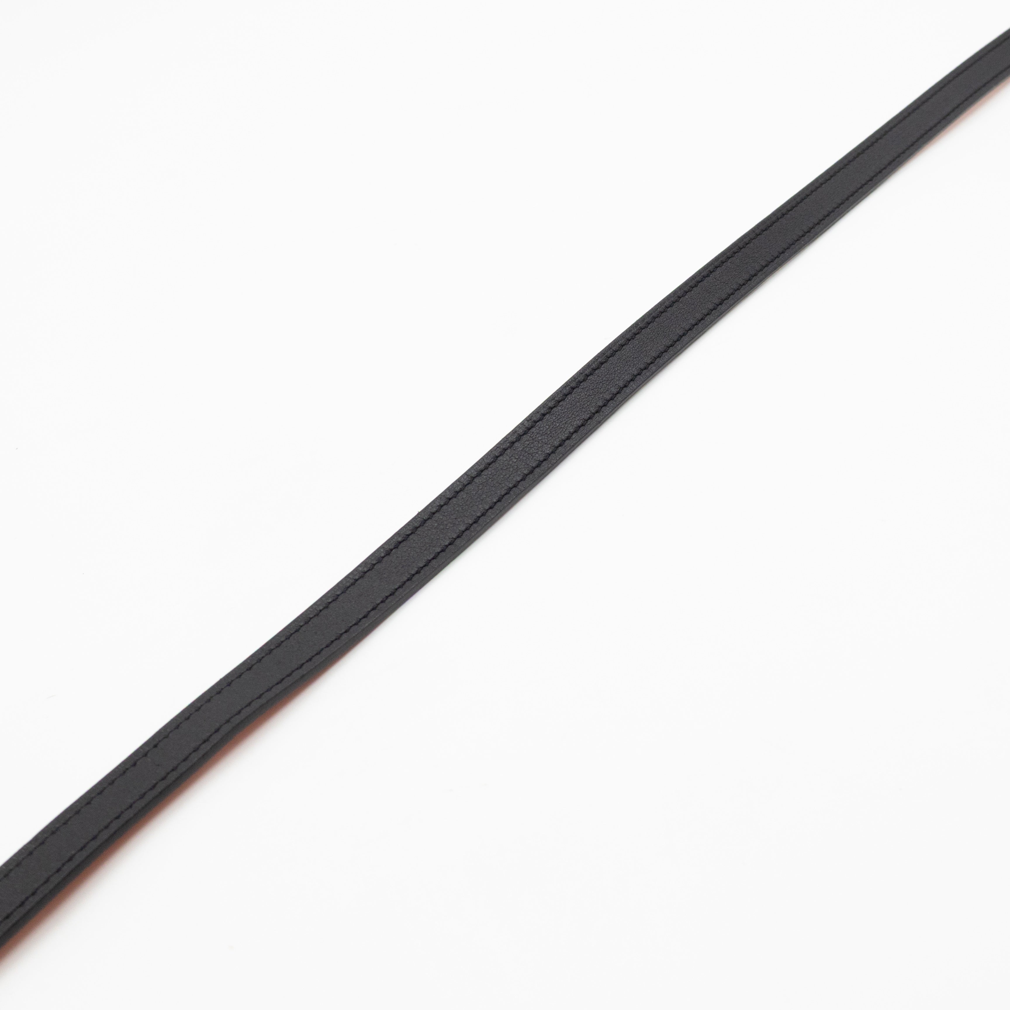 Clou De Selle Reversible Belt Black & Orange Leather 95cm