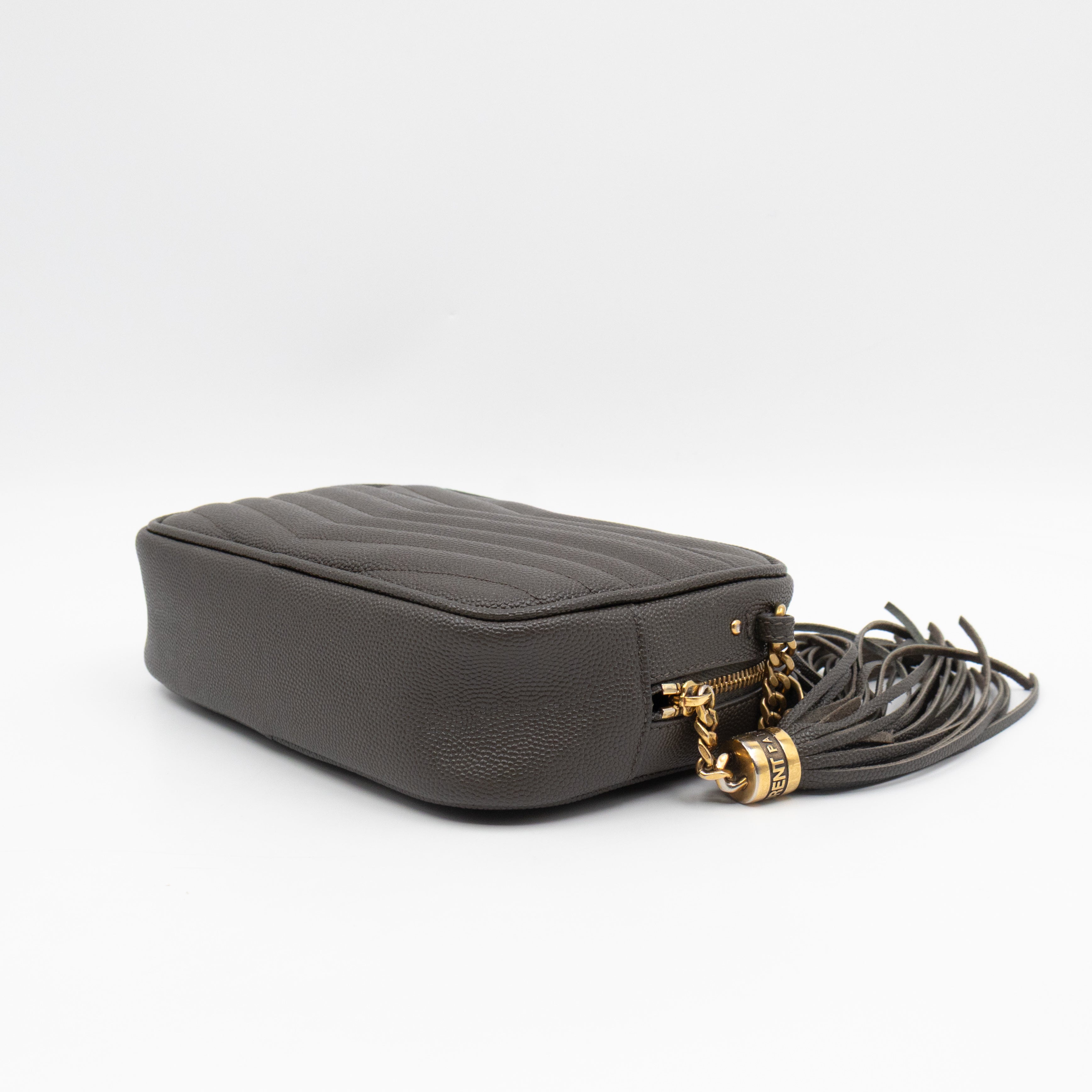 Mini Camera Bag Seaweed Grained Leather