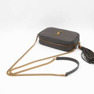 Mini Camera Bag Seaweed Grained Leather