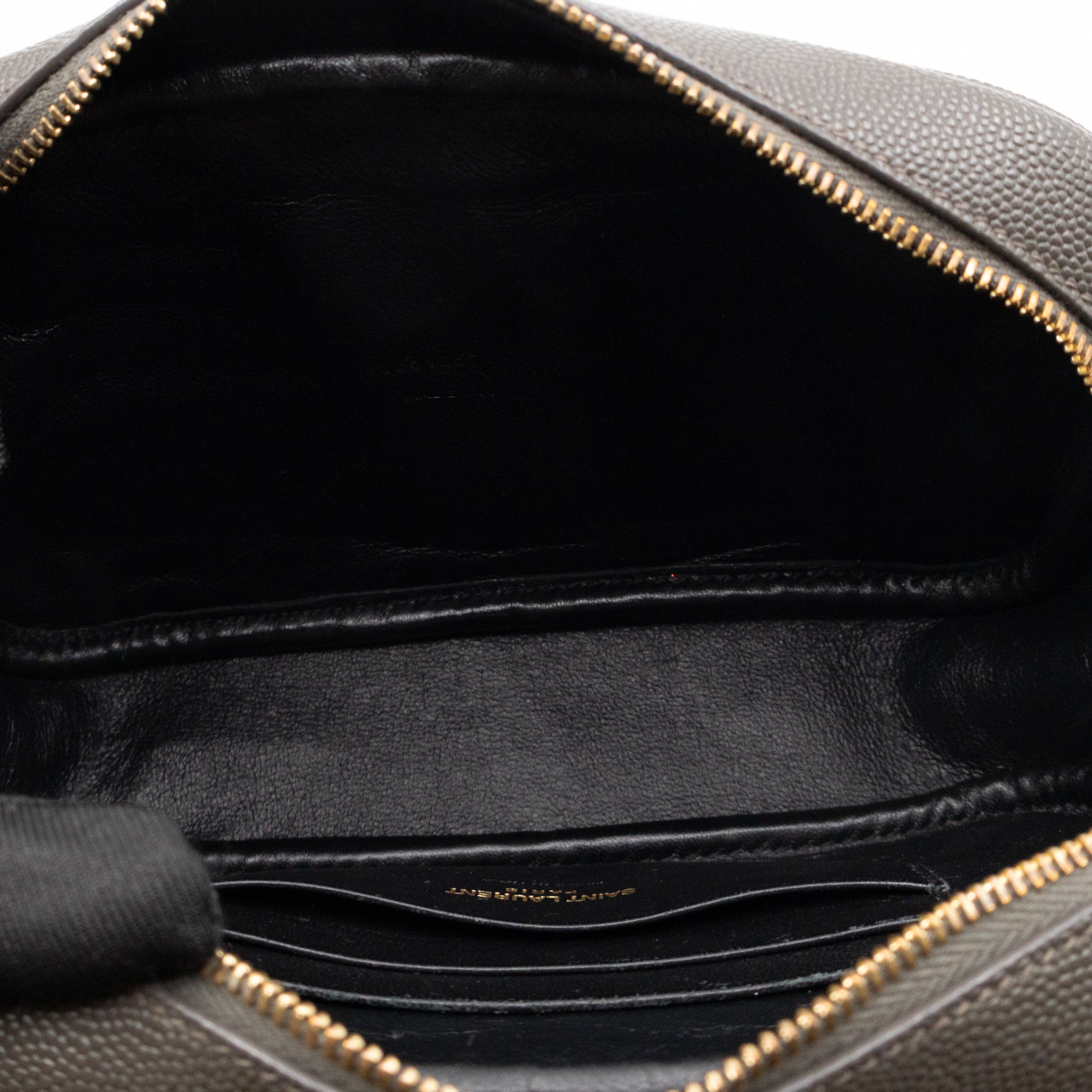 Mini Camera Bag Seaweed Grained Leather