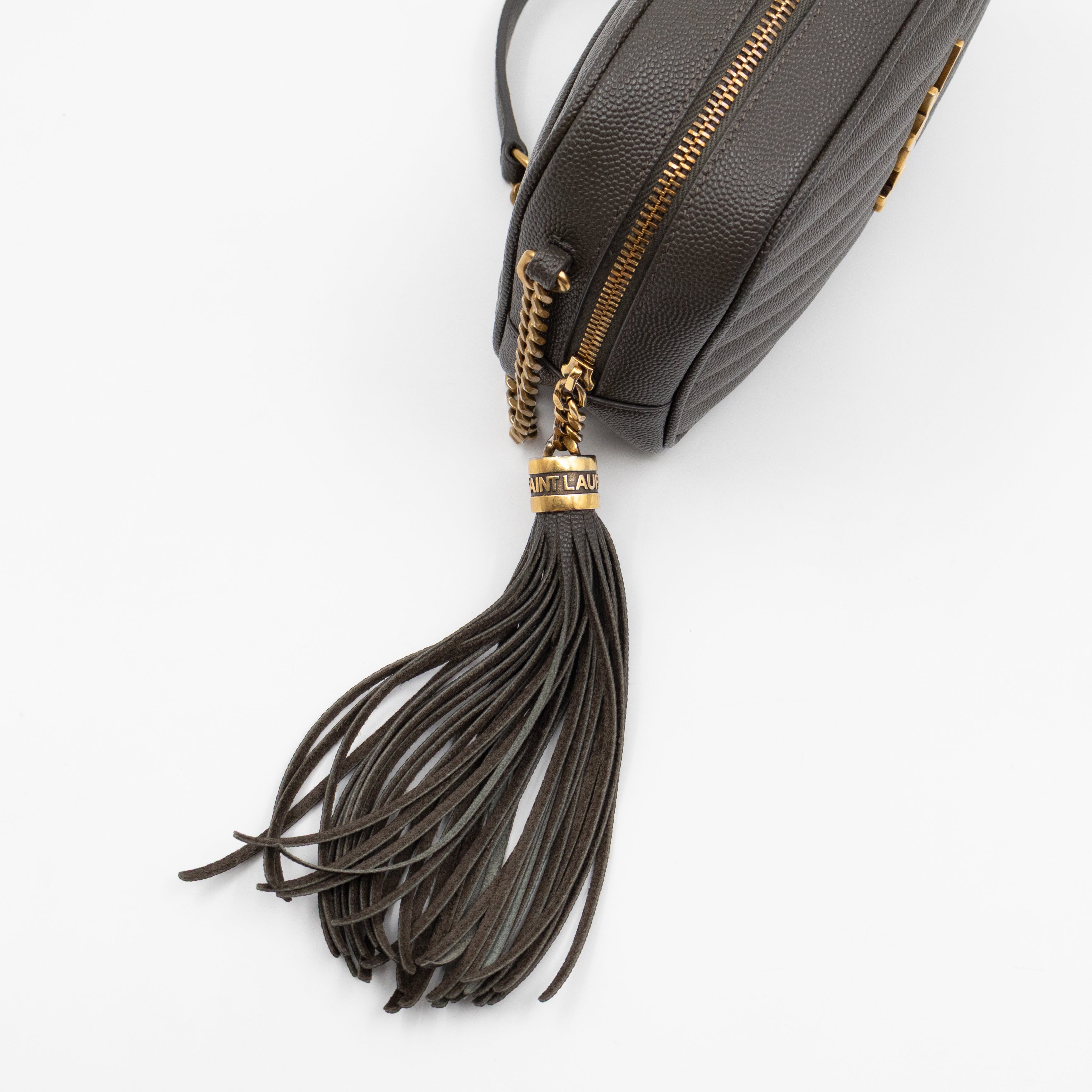 Mini Camera Bag Seaweed Grained Leather