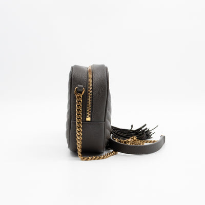 Mini Camera Bag Seaweed Grained Leather