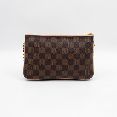 Double Zip Pochette Damier Ebene LV