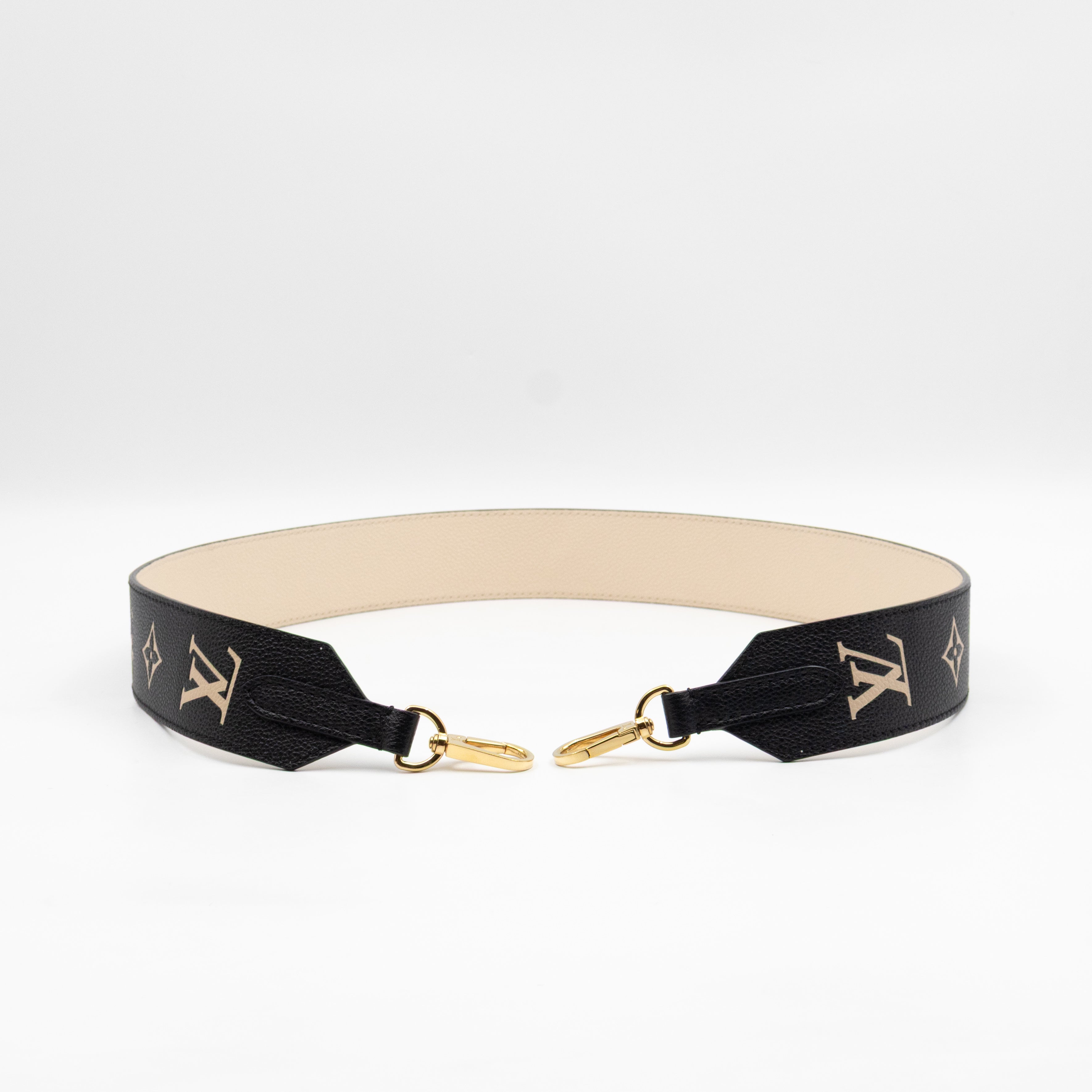 Bandouliere Strap Black & Beige Monogram Empreinte