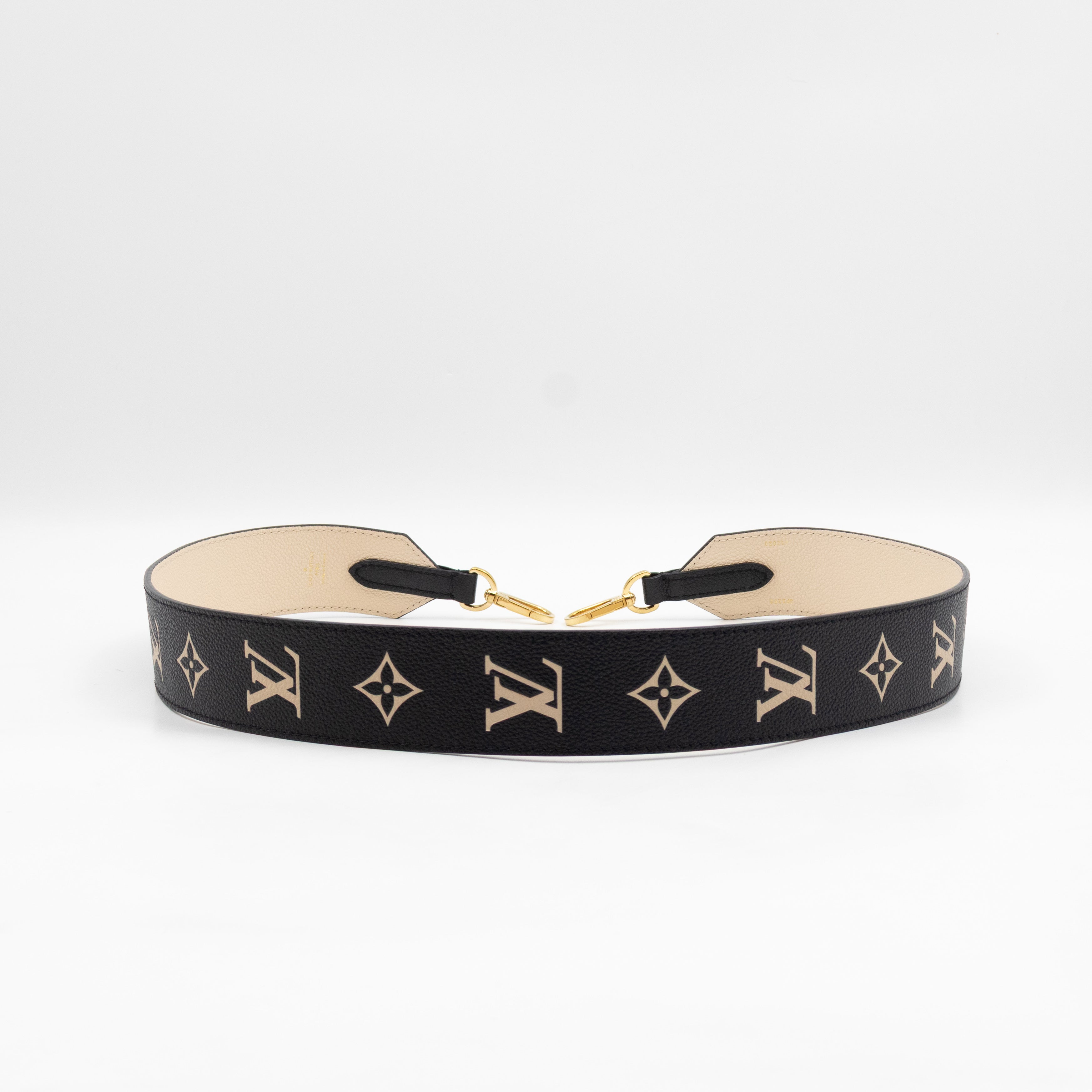 Bandouliere Strap Black & Beige Monogram Empreinte