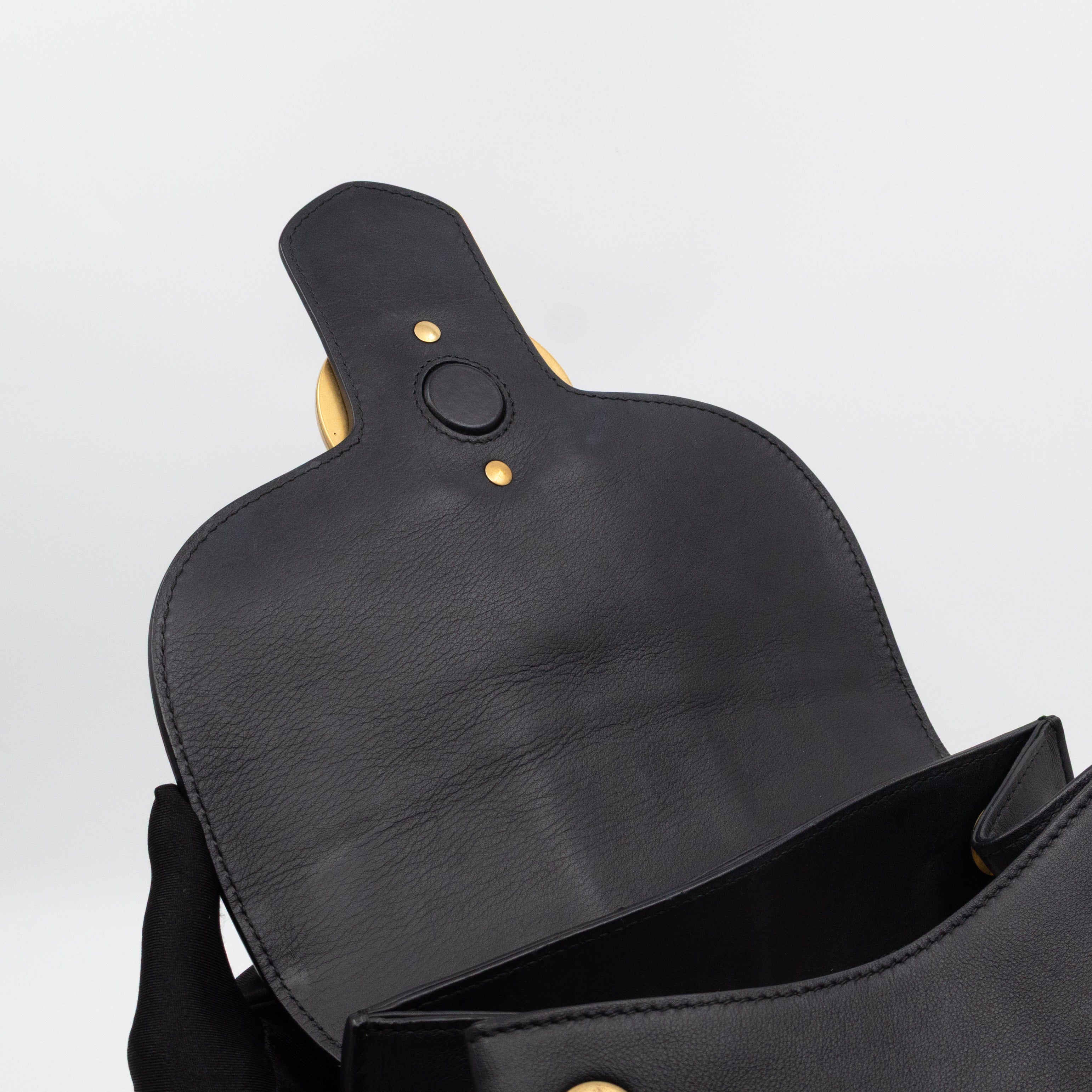 GG Marmont Web Heart Backpack Black Leather