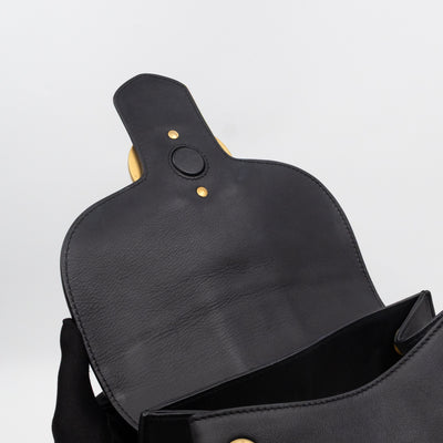 GG Marmont Web Heart Backpack Black Leather