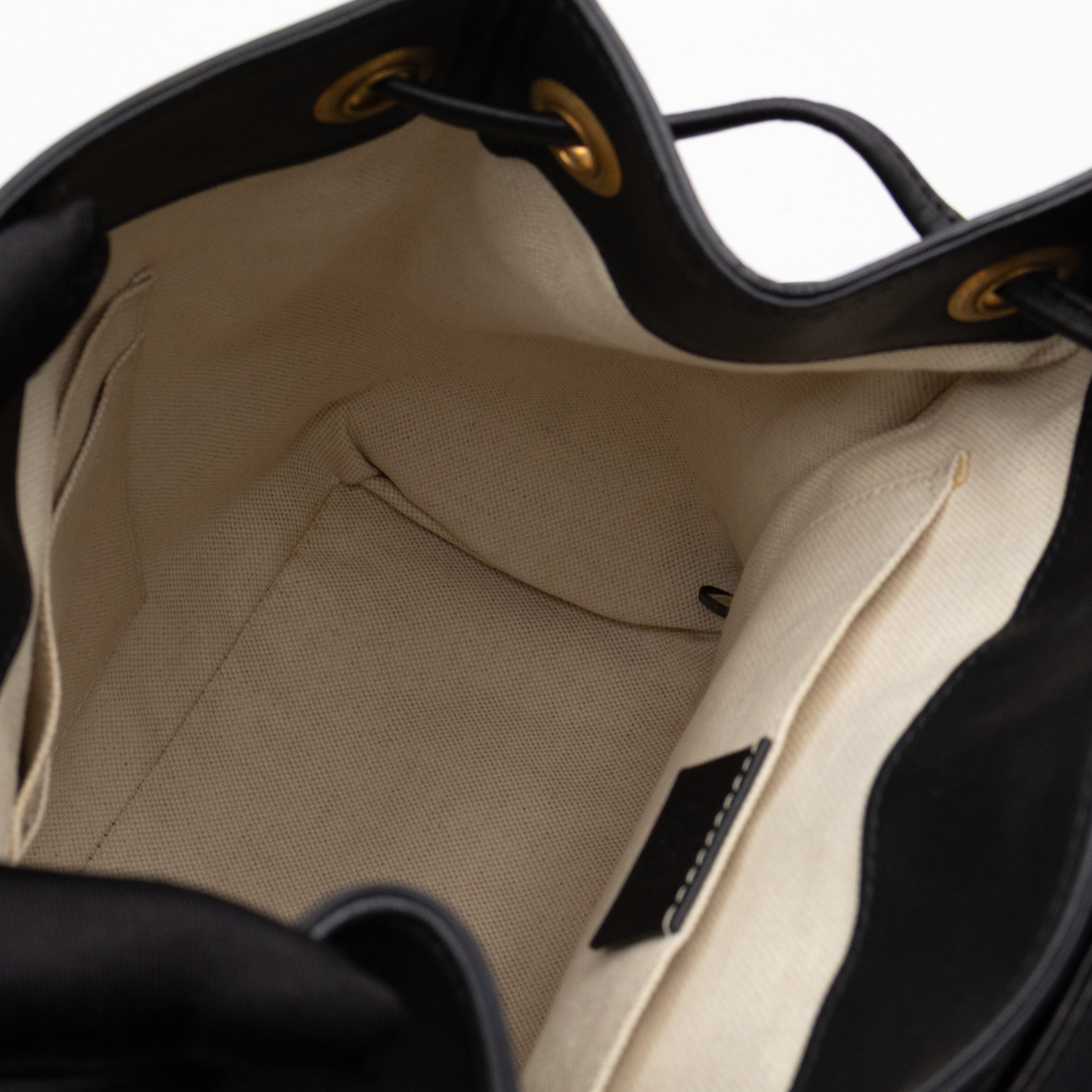GG Marmont Web Heart Backpack Black Leather