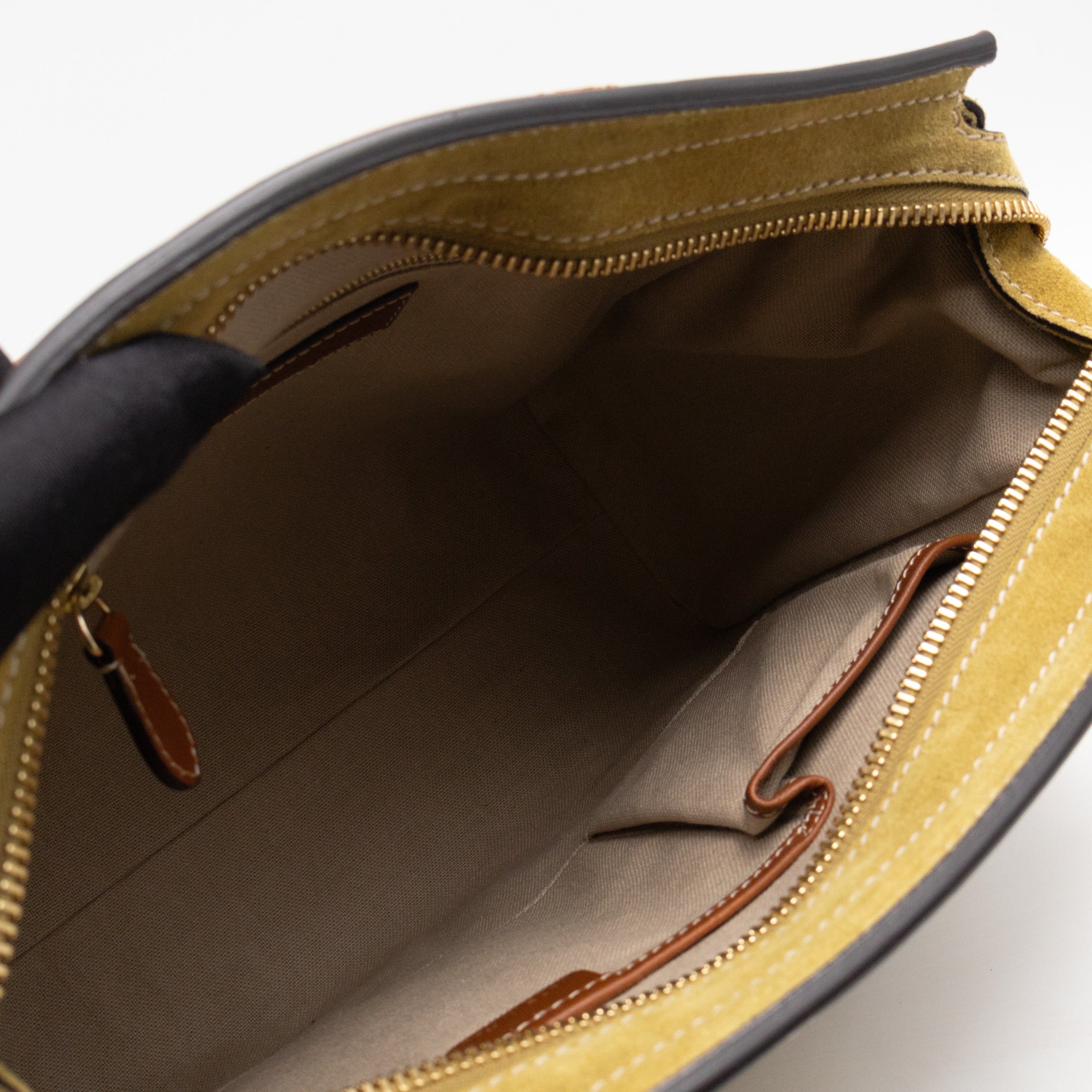 Alchester Satchel Bag Brown & Yellow Leather