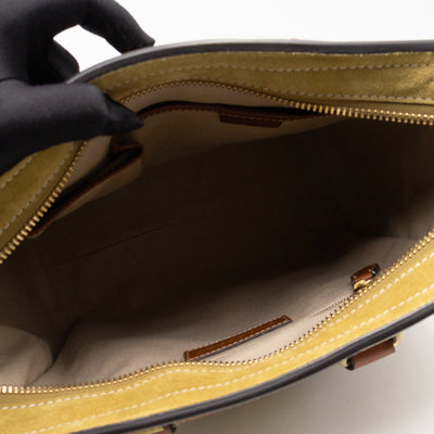 Alchester Satchel Bag Brown & Yellow Leather