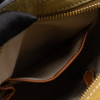 Alchester Satchel Bag Brown & Yellow Leather