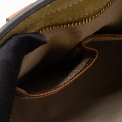 Alchester Satchel Bag Brown & Yellow Leather