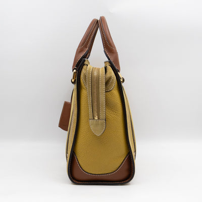 Alchester Satchel Bag Brown & Yellow Leather