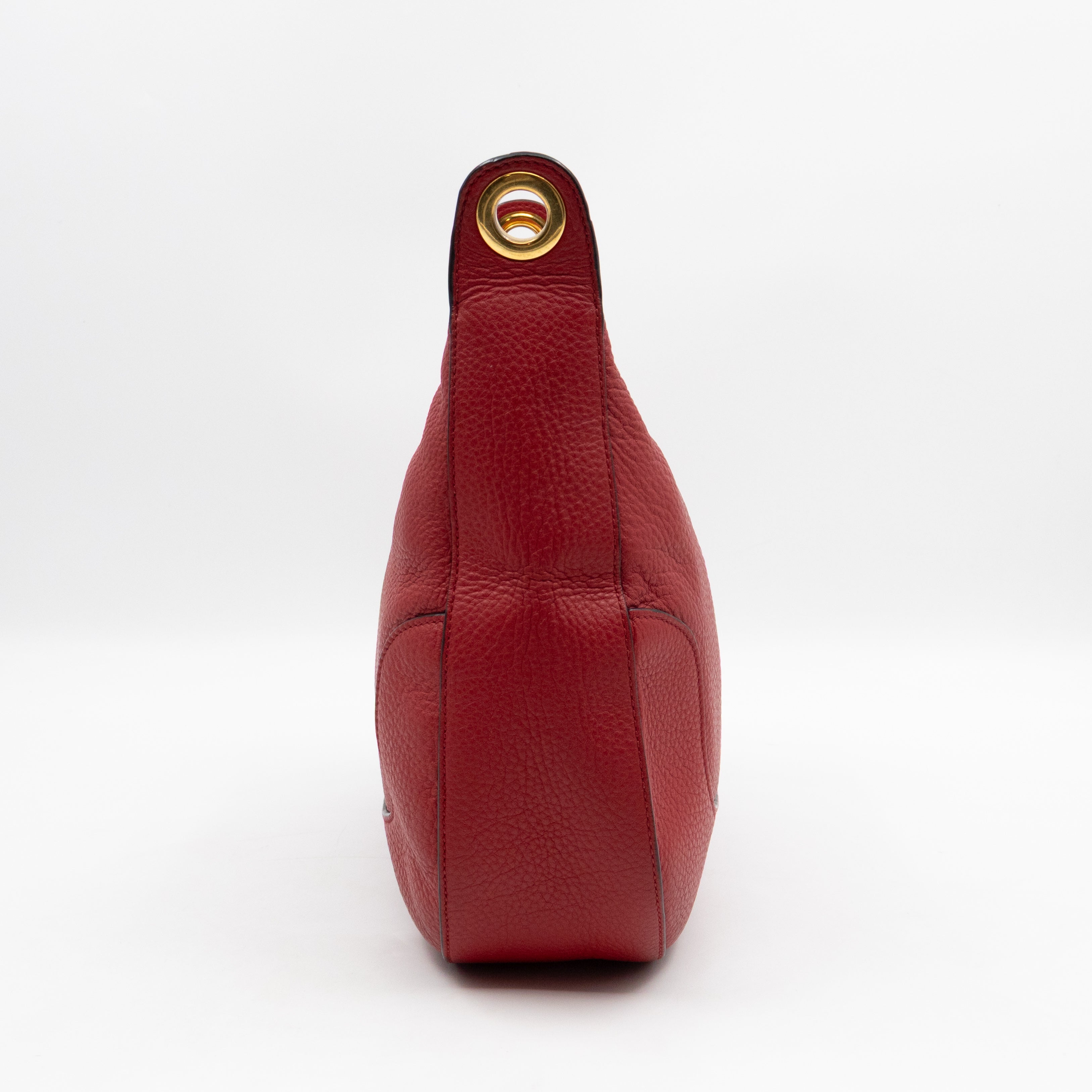 Crossbody Bag Red Vitello Daino Leather