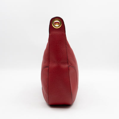 Crossbody Bag Red Vitello Daino Leather