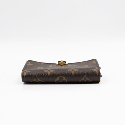 Flower Lock Compact Wallet Monogram Black