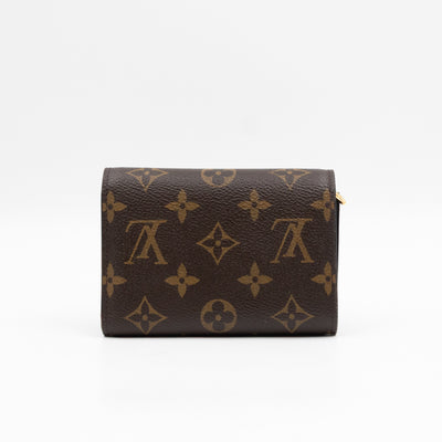 Flower Lock Compact Wallet Monogram Black