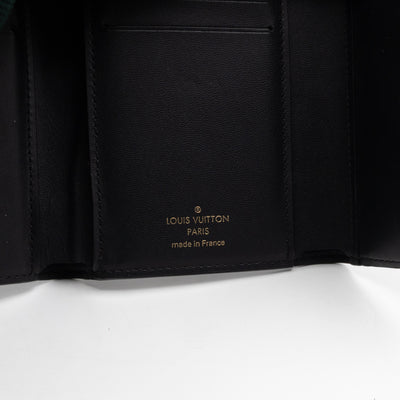 Flower Lock Compact Wallet Monogram Black