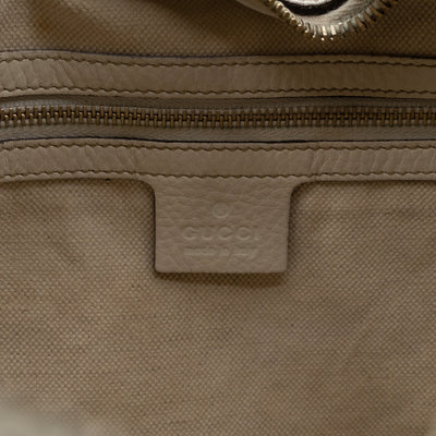 Heritage Horsebit Hobo White Leather