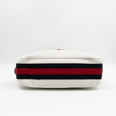 Heritage Horsebit Hobo White Leather
