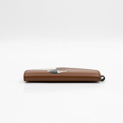 Multifunction Lanyard With Dog Print GG Supreme Brown