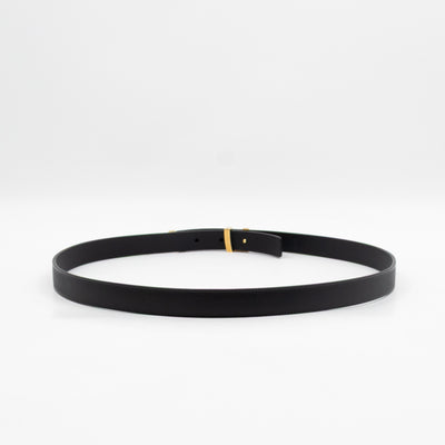Initials 20 mm Belt Black Leather 85 cm