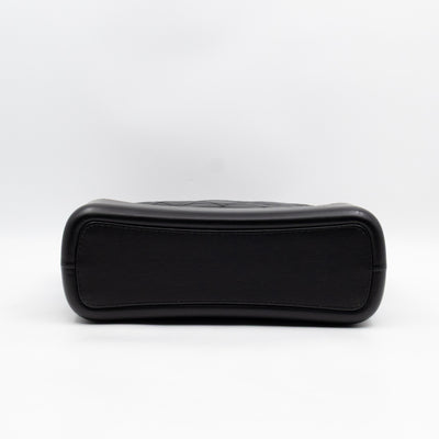 Gabrielle Hobo Medium Black Calfskin Leather