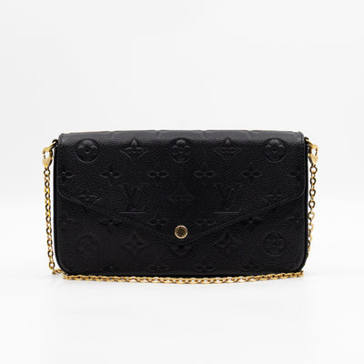 Pochette Felicie Black Monogram Empreinte