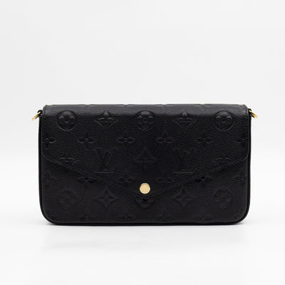 Pochette Felicie Black Monogram Empreinte