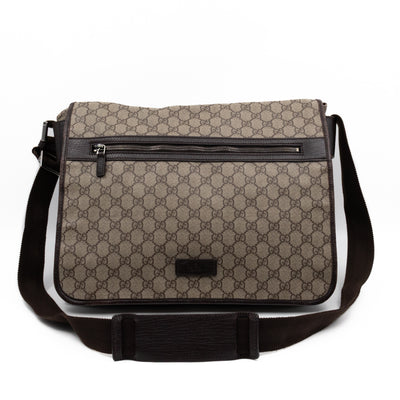 Messenger Shoulder Bag Brown GG Canvas