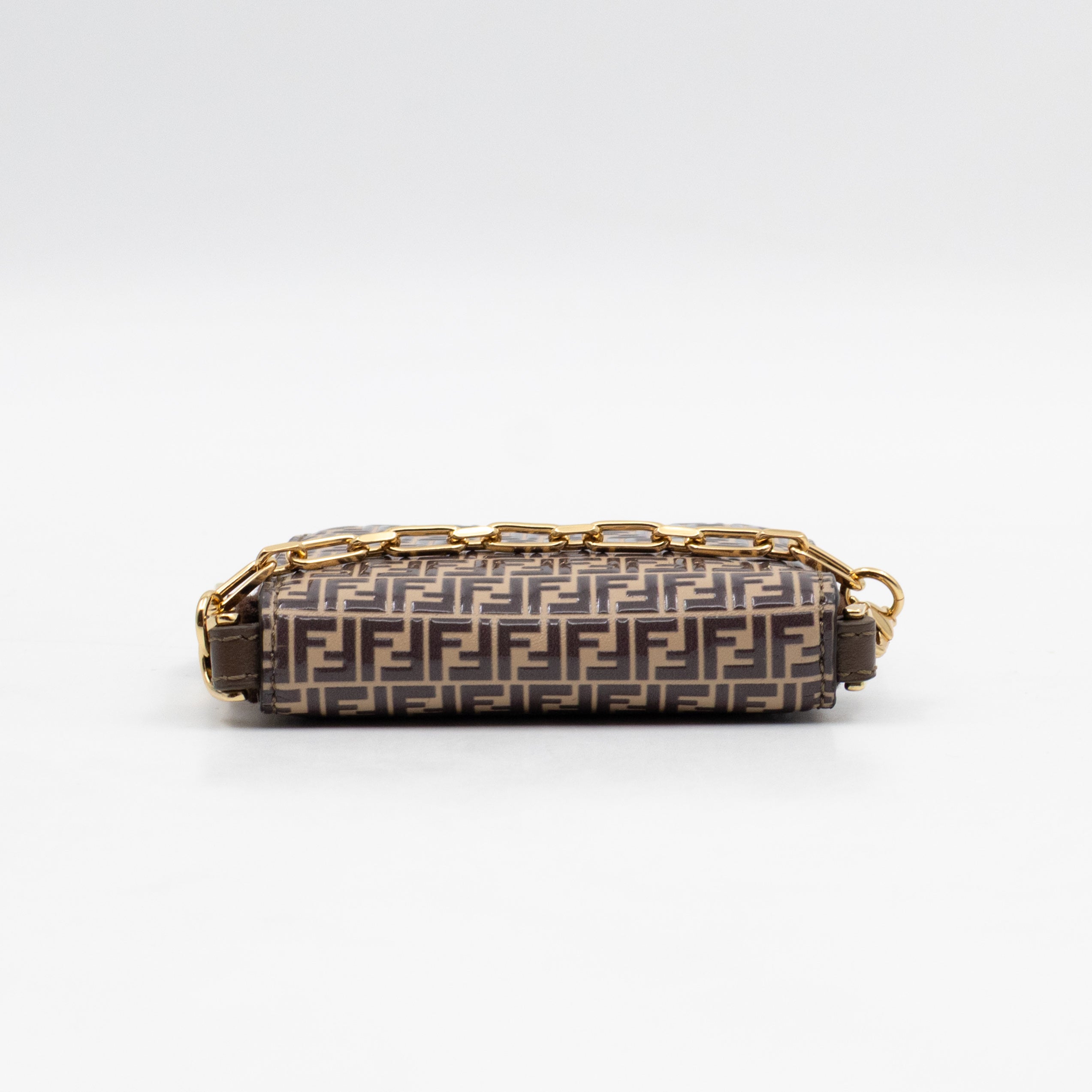 Chain Coin Purse Micro FF Leather