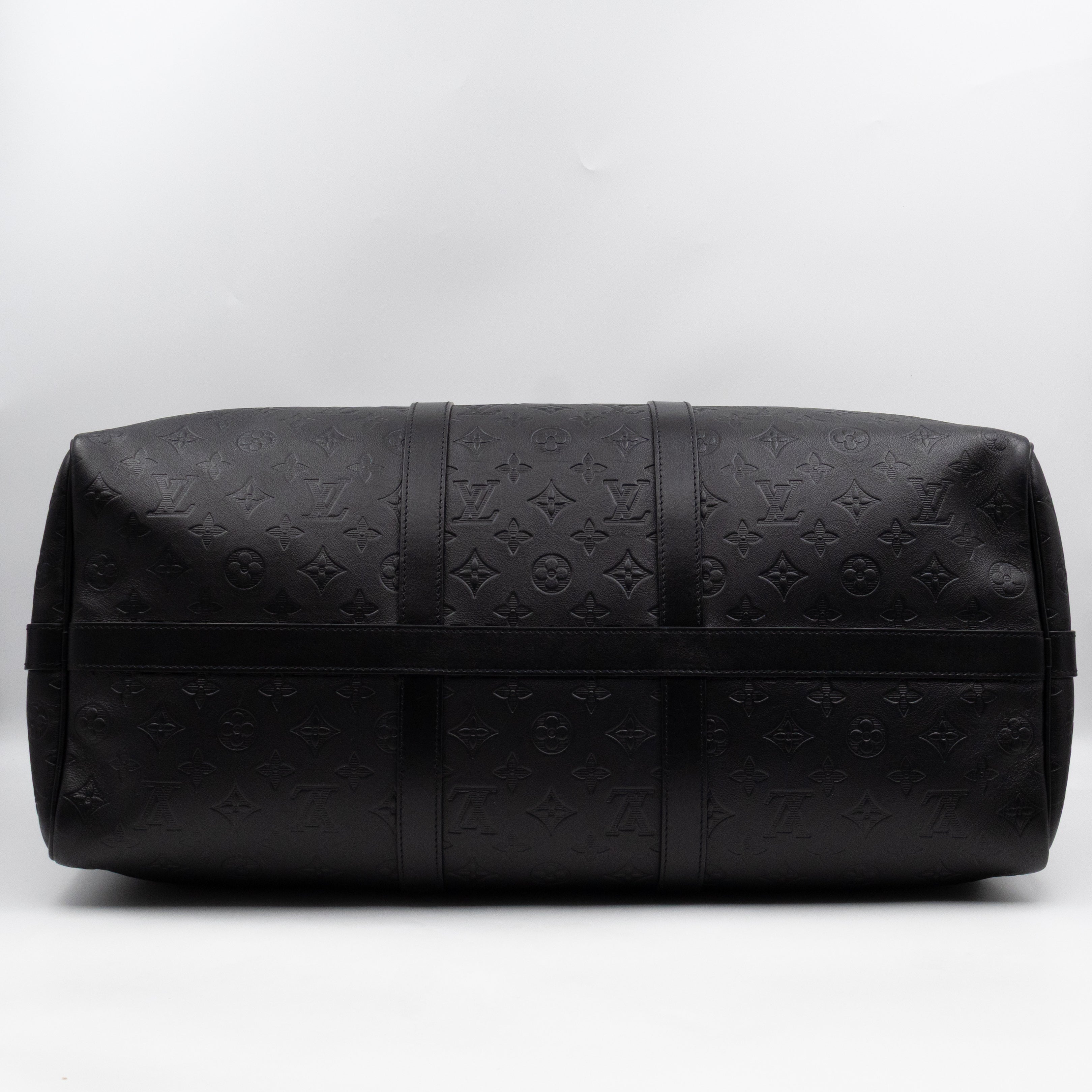 Keepall 50 Bandouliere Black Shadow Leather