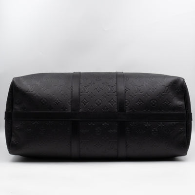 Keepall 50 Bandouliere Black Shadow Leather
