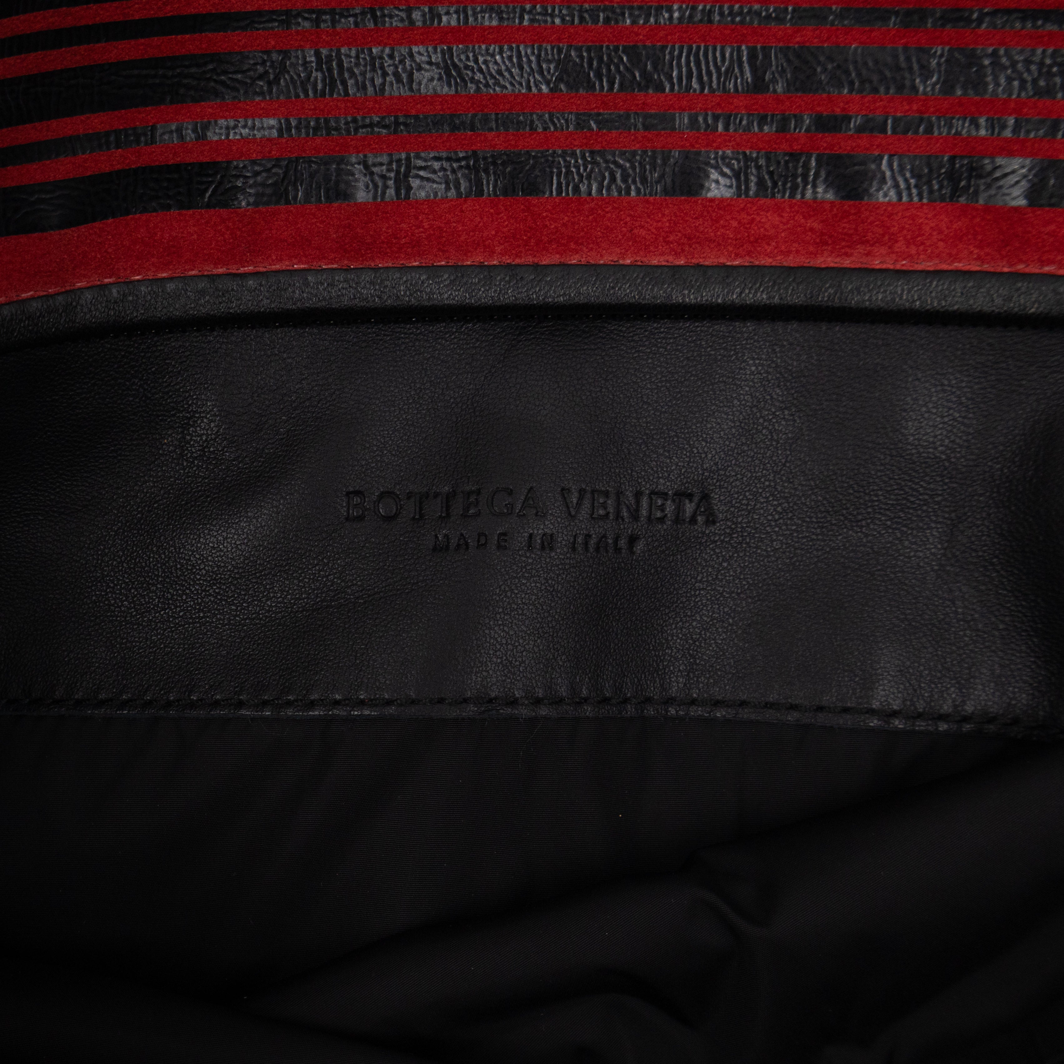 Crossbody Bag Red & Black Suede