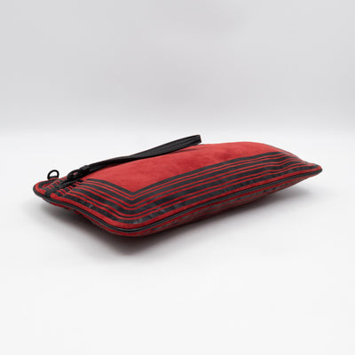 Crossbody Bag Red & Black Suede